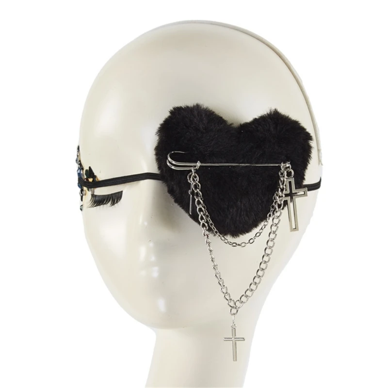 

Single Eye Mask Gothic Eyepatch Heart Shaped Eye-Patch Pirate Accessories