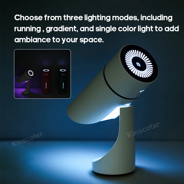 260ML Wireless Air Humidifier USB Aromatherapy Diffuser 1000mAh Rechargeable Battery Ultrasonic Cool Mist Maker Quiet Fogger 4
