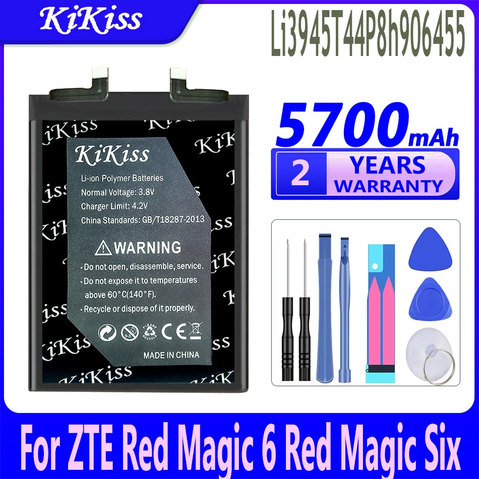 

KiKiss Powerful Battery Li3945T44P8h906455 5700MAH for ZTE 906455 Nubia Red Magic 6 Magic6 Red Magic Six Mobile Phone