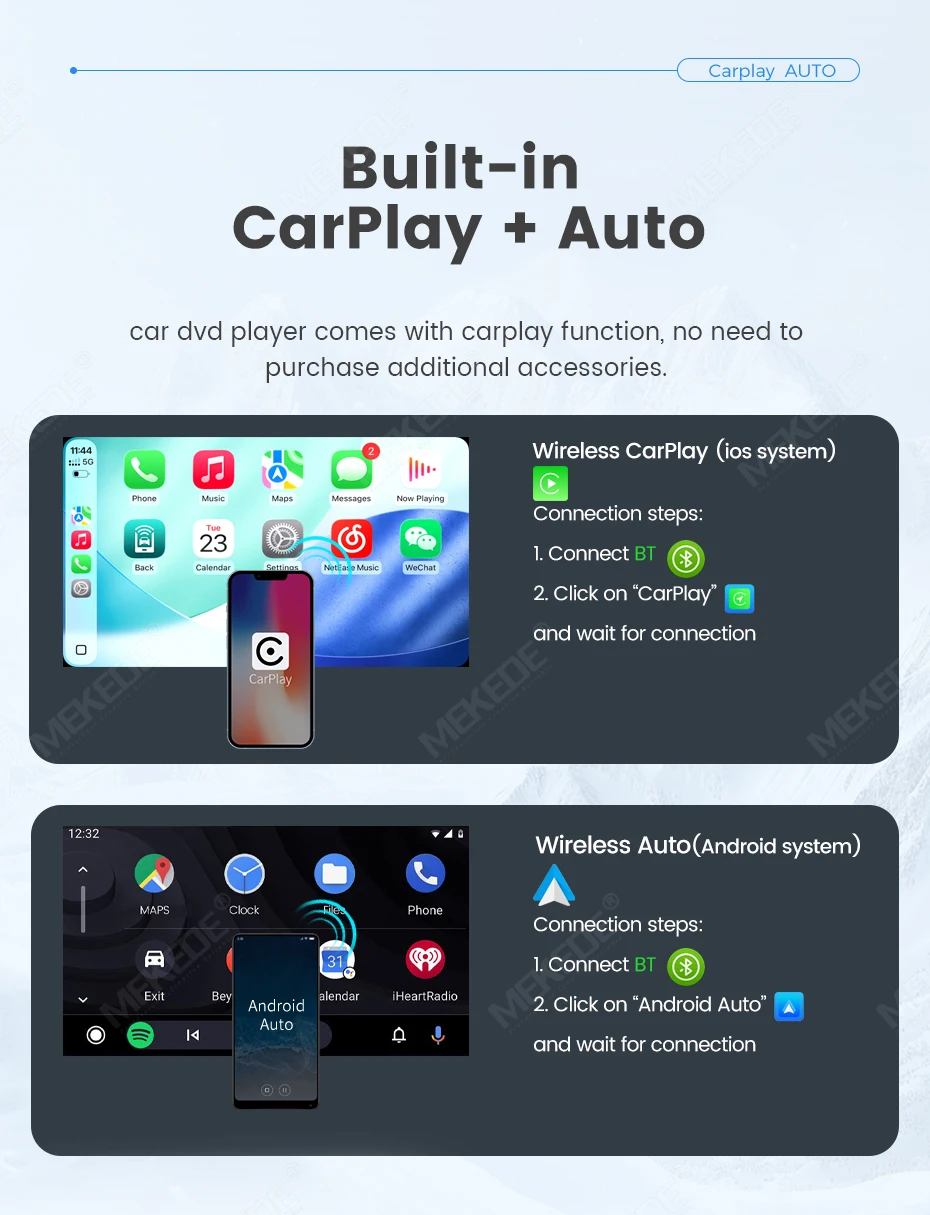 Radio para coche Mekede de 7 pulgadas con Android, Carplay inalámbrico para Opel Astra H G J Meriva Vectra C Antara Zafira B Corsa D, navegador GPS, reproductor multimedia 4
