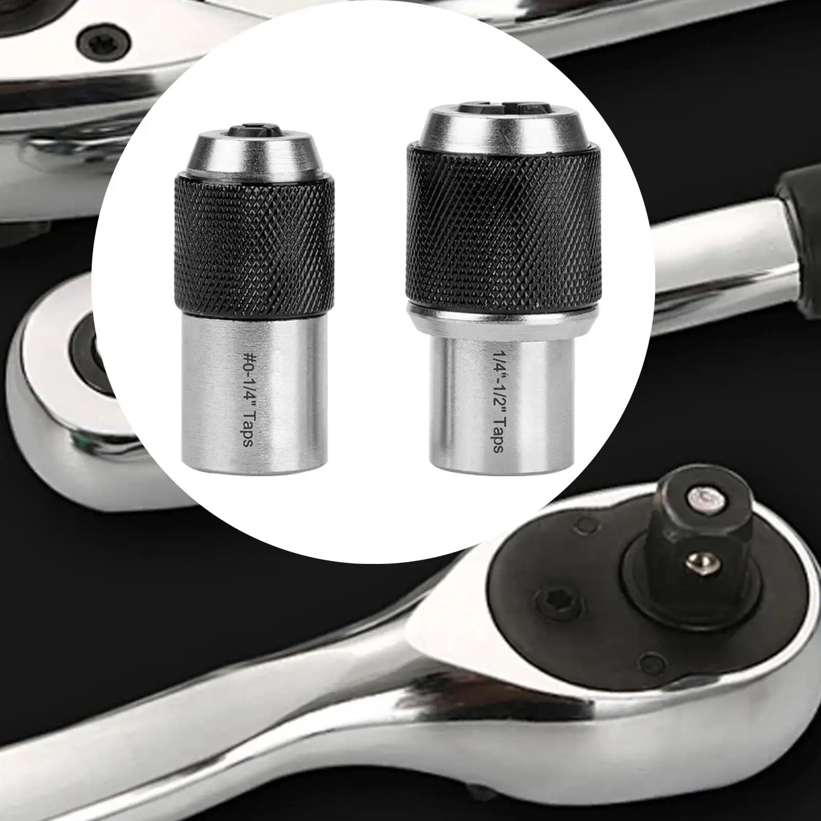 

2Pcs Tap Socket Tap Extractor Tool M3-12 1/4-1/2, 0-1/2 Ratchet Tap Wrench