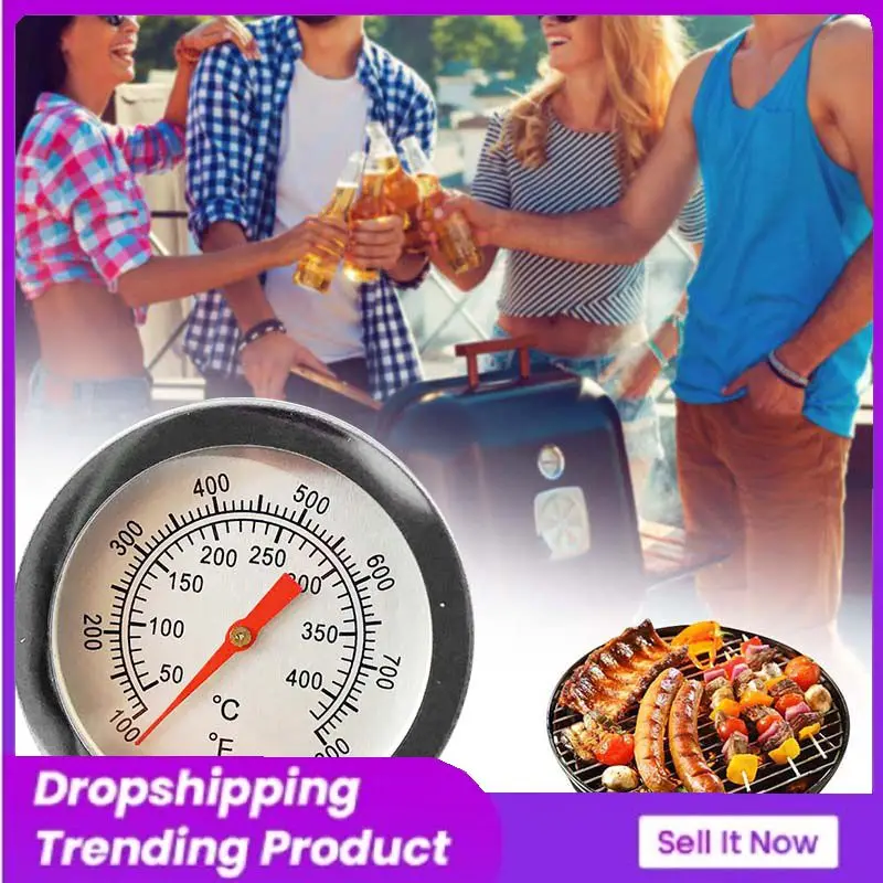 Barbecue Thermometer Wood Bbq Cooking Food Grill Thermometer Temperature 50℃400℃ For Kitchen Temperature Gauge Household Smoker