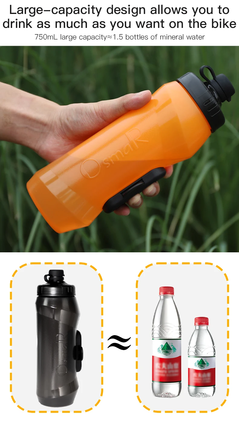 OsmaR Mountainbike Magnetische Wasserflasche für Brompton Bike Schnellverschluss Reiten Große Kapazität Wasserflaschen-Set – Detail 5