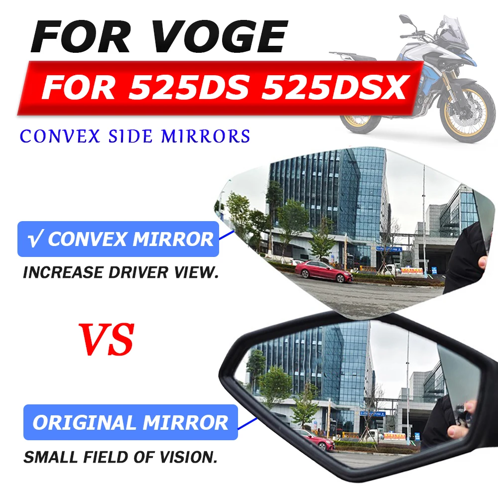 

For VOGE DS525X DS 525 X 525X DS525 X 525 DSX 525DS Wide Angle Rearview Mirrors Side Mirror View Lens Convex Increase Vision