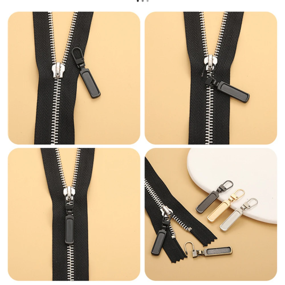 Description Picture 5 of item5pcs Metal Zipper Slider Detachable Zipper Repair Kit Zipper Pull For Clothing Jacket DIY Craft Zip Head Sewing Accessories