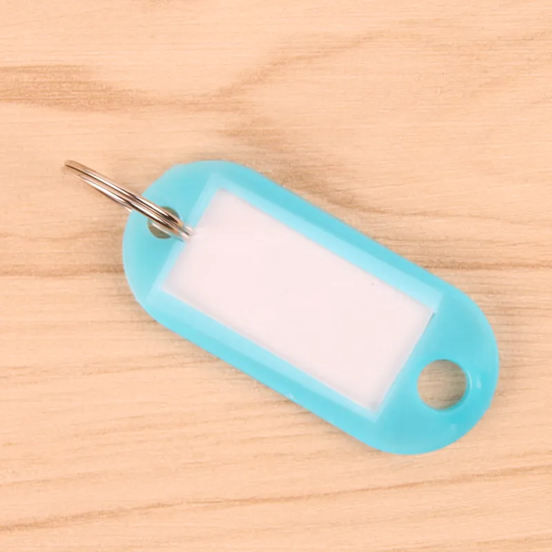 10Pcs Kunststoff Keychain Schlüssel Tags Id Label Name Tags Mit Split Ring Für Gepäck Schlüssel Ketten Schlüssel Ringe – Detail 10
