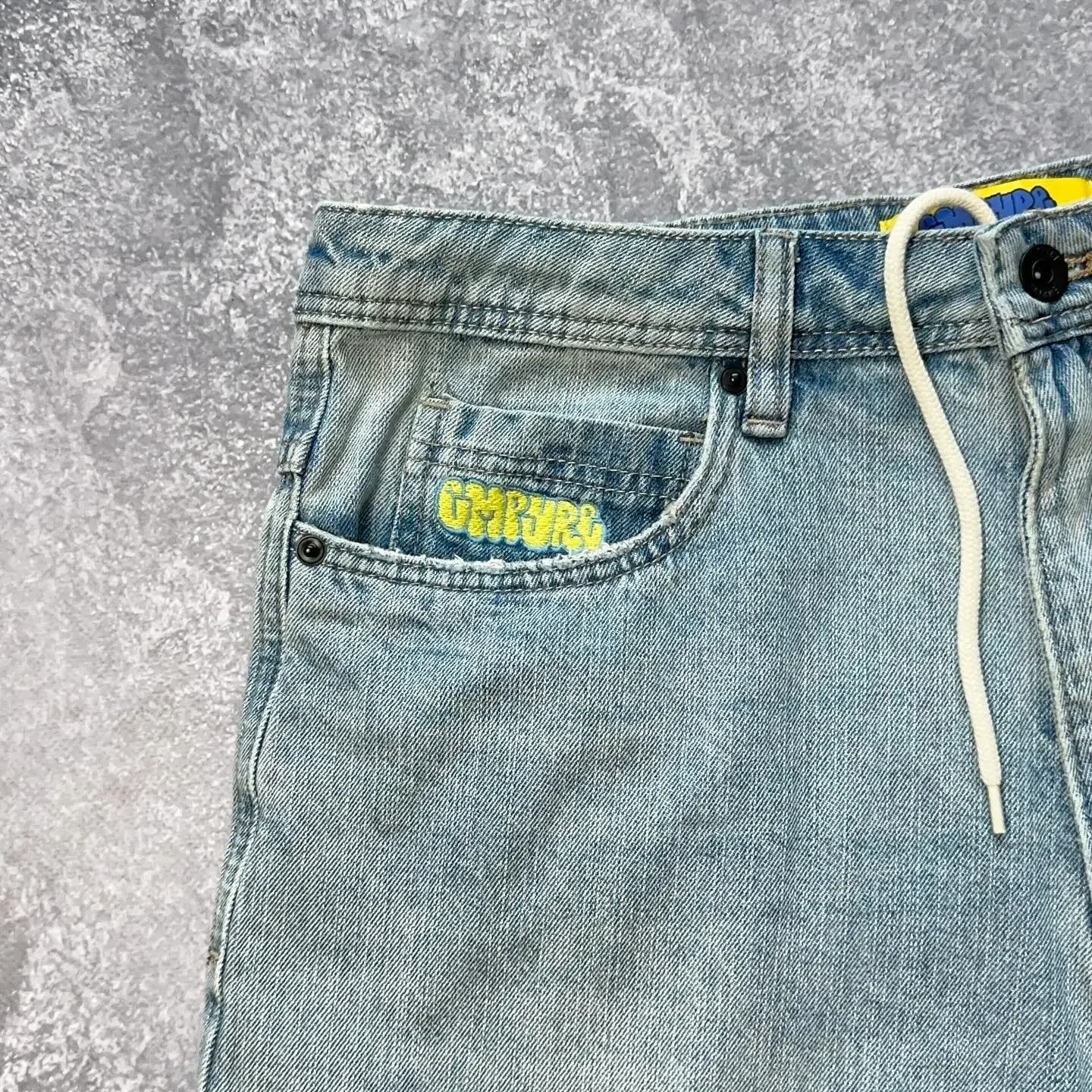 Empyre Shorts Y2K Gothic Hip Hop Cartoon Graphics Embroidery Baggy Jeans Denim Gym Shorts Men Women High Waist Basketball