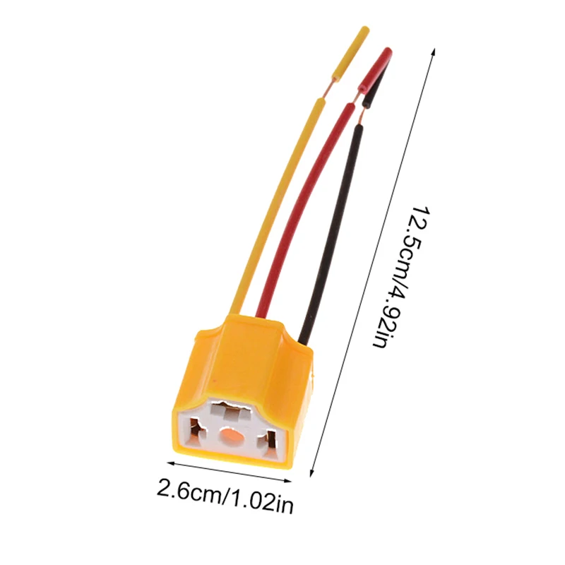 Car Headlight Ceramic Socket Connector 5Pcs H4 Ceramic Plug Heat Resistance Headlight Wiring Harness Plug Adapter H4 Socket