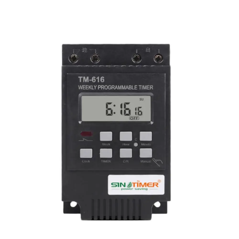 

TM616B Digital Timer Switch 12V/110V/220V Electronic Weekly Programmable Relay Timer Din Rail Moun Intelligent Timer Controller