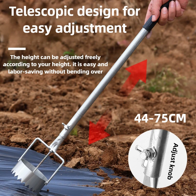 Crop Planting Plastic Film Punching Machine Gardening Agricultural Film Breaking Machine Portable Films Puncher Garden Hand Tool