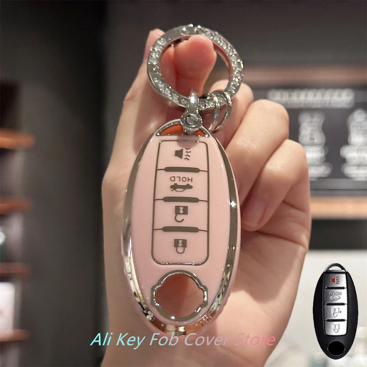 Key Fob Cover Keychain Lanyard For Nissan Altima Rogue Sentra Pathfinder etc
