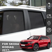 

For Skoda Kodiaq 2017-2021 Magnetic Car Sunshade Front Windshield Mesh Frame Curtain Baby Rear Side Window Sun Shade