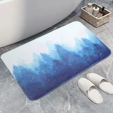 Antiderrapante banheiro tapete de flanela planta impressão tapetes de banho corredor cozinha entrada capacho chuveiro piso tapete casa decoração