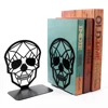2Pcs Black White Skull Desktop Bookends Office Desktop Book Organizer Home Bookends Iron Book Ends Holder Book rack Stand Shelf 6