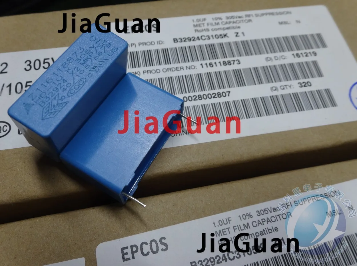 

10PCS NEW EPCOS B32924C3105M 1UF 305VAC PCM27.5 film capacitor 105/305VAC p27.5mm MKP B32924 1.0UF/305VAC 105