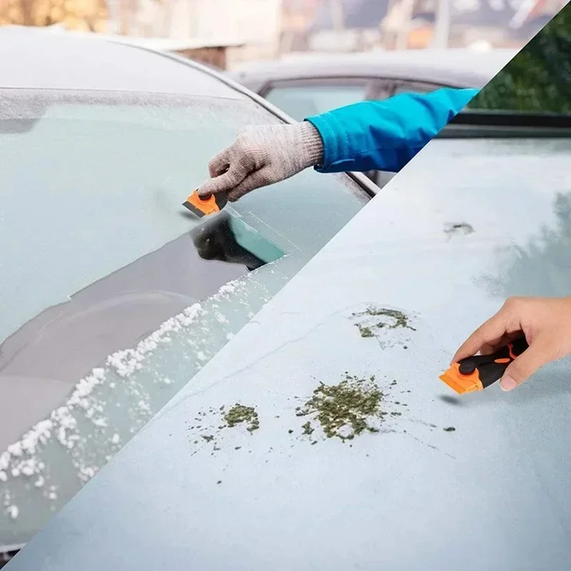 Window Cleaner Car Window Gaps Squeegee Household Cleaning Tools De-icing Clean Glass Window Home Shaver Scraper Tool Garden