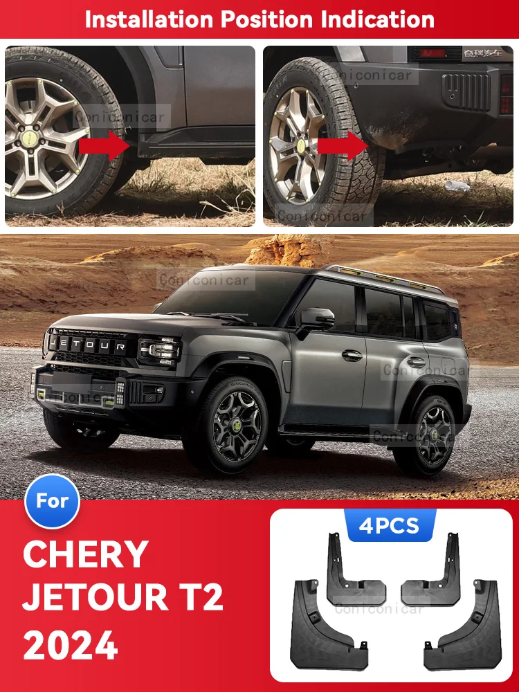 Parafanghi Per Chery EQ1 2019-2023 - Set 4 Pezzi Anteriore/Posteriore In ABS Con Viti - Foto 2