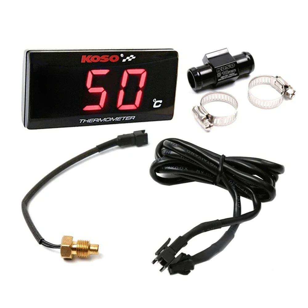 Motorcycle Water Temp Sensor Motorcycle KOSO Water Temperature Mini Meter Sensor for YAMAHA HONDA KAWASAKI Scooter And Racing