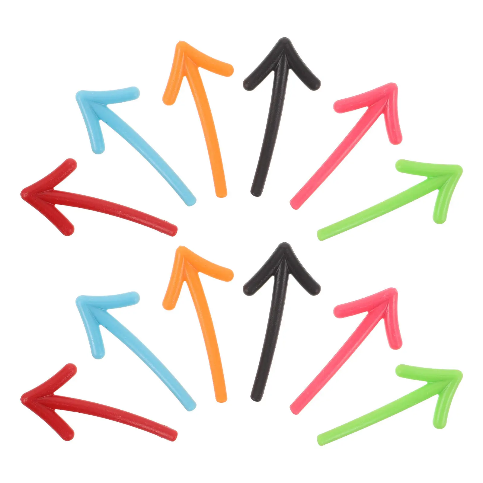12Pcs 미니 화살표 자석 다채로운 3D 자기 냉장고 스티커 주방 사무실 교실 사물함에 대한 재사용 가능한 장식 주최자