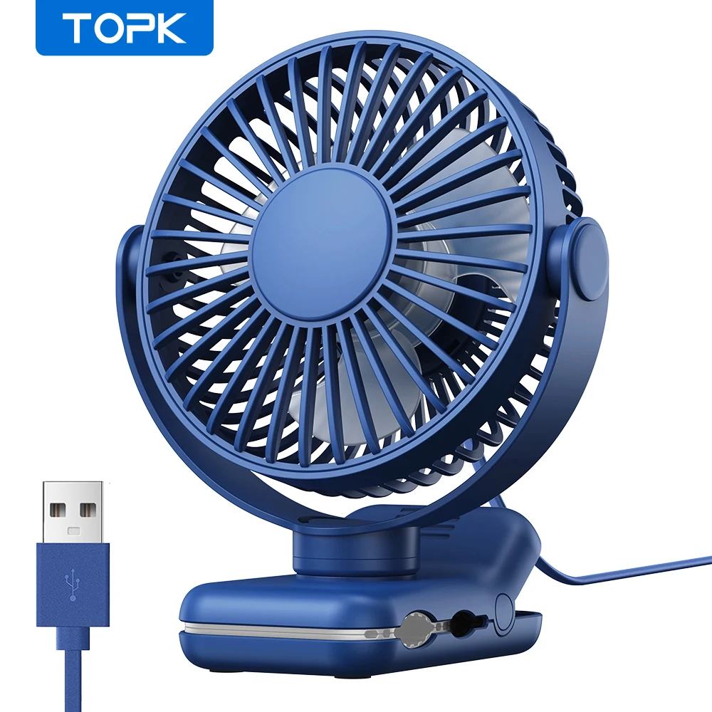 Ultra Quiet Portable Personal Fan with Powerful Airflow and Sturdy Clamp