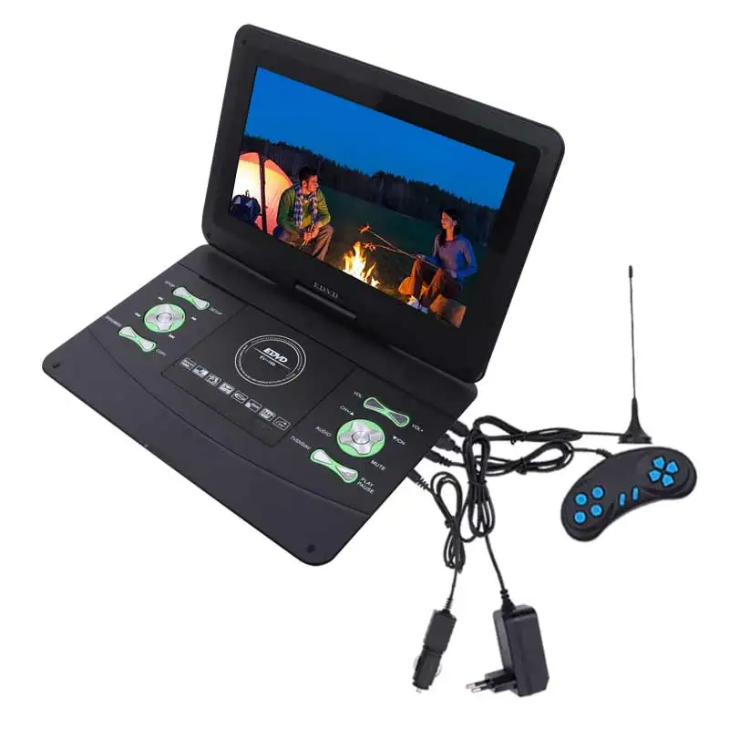 18.9Portable DVD Player with 13.3 HD Swivel Screen, Support Multiple DVD CD Formats/USB/SD Card/Sync TV,Remote Control