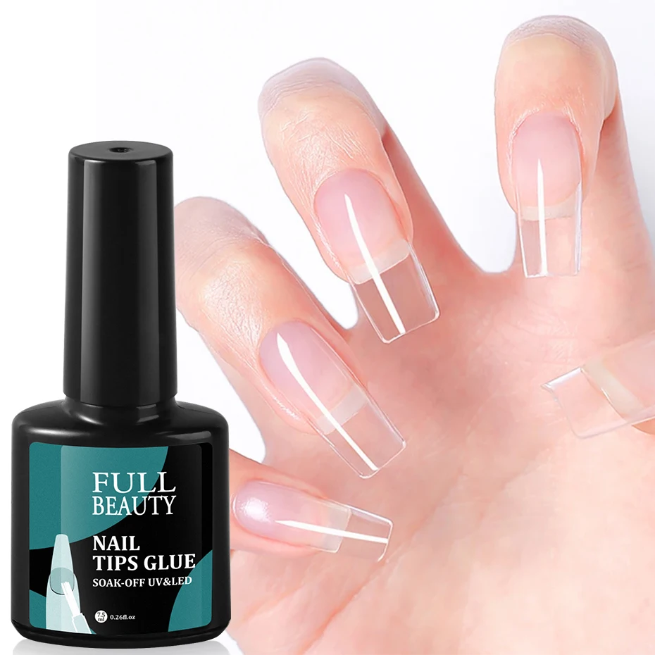 Nail Glue 7.5ml Fast Drying Strong Lasting Adhesive for Fake Tips Nails Rhinestone Decorations Manicure