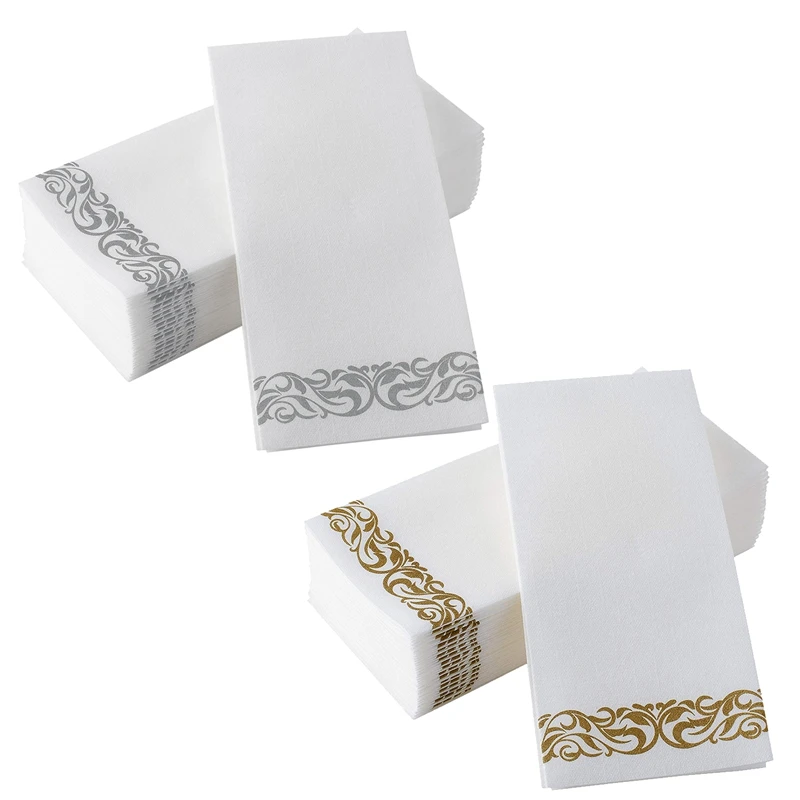 

100-Pack Disposable Paper Towels Napkins,Paper Guest Towels For Kitchen Parties Weddings Dinners Or Events