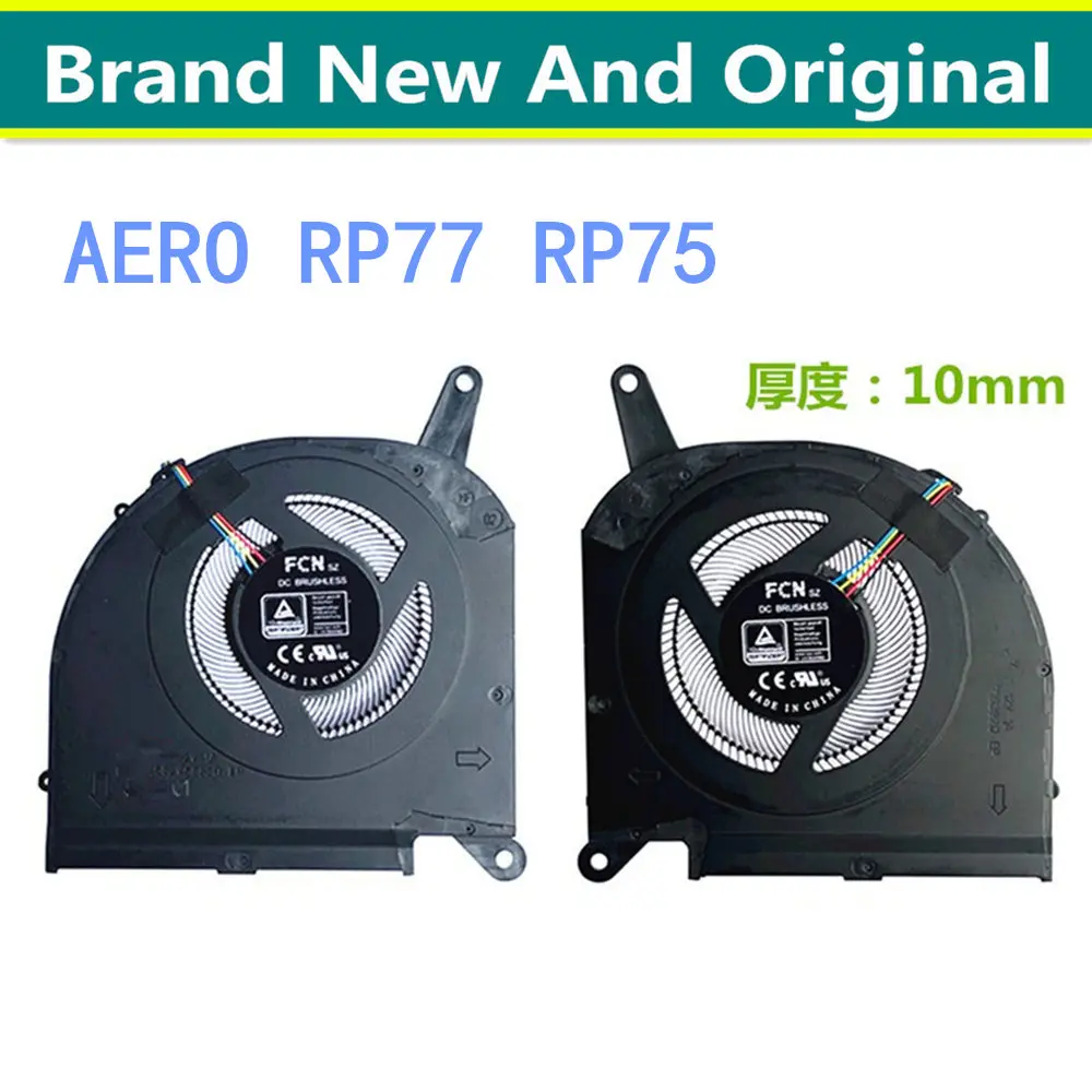 

12V Laptop CPU GPU Cooling Fan Notebook Cooler Radiator for Gigabyte AERO 15 OLED 17 RX7G RP75XA RP77XA RP77 RP75W