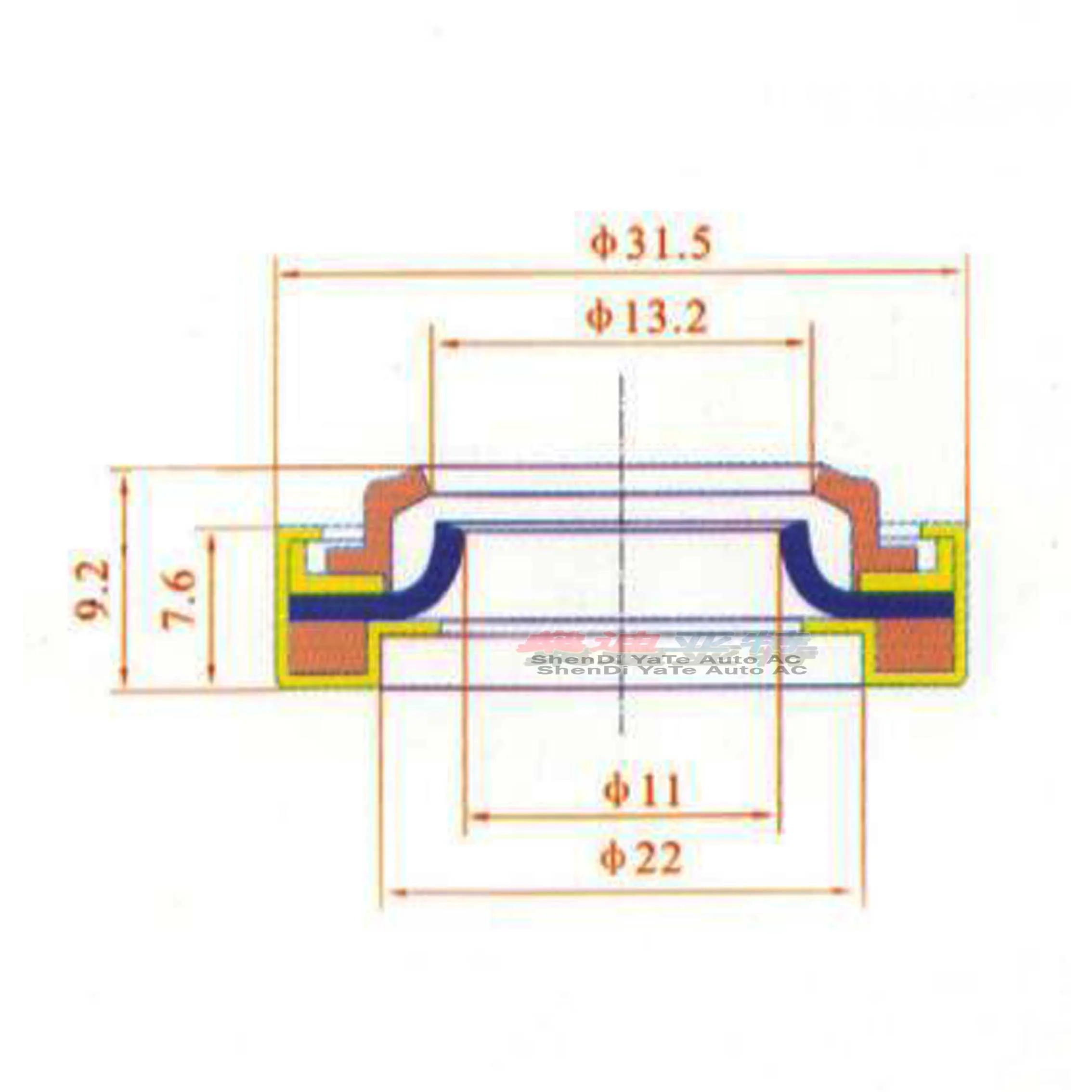 Auto A/C Compressor Shaft Seal Stamps Oil Seal Gasket for Chevrolet GM DA6 HR6 V5 R4 Double Lips Repair Parts