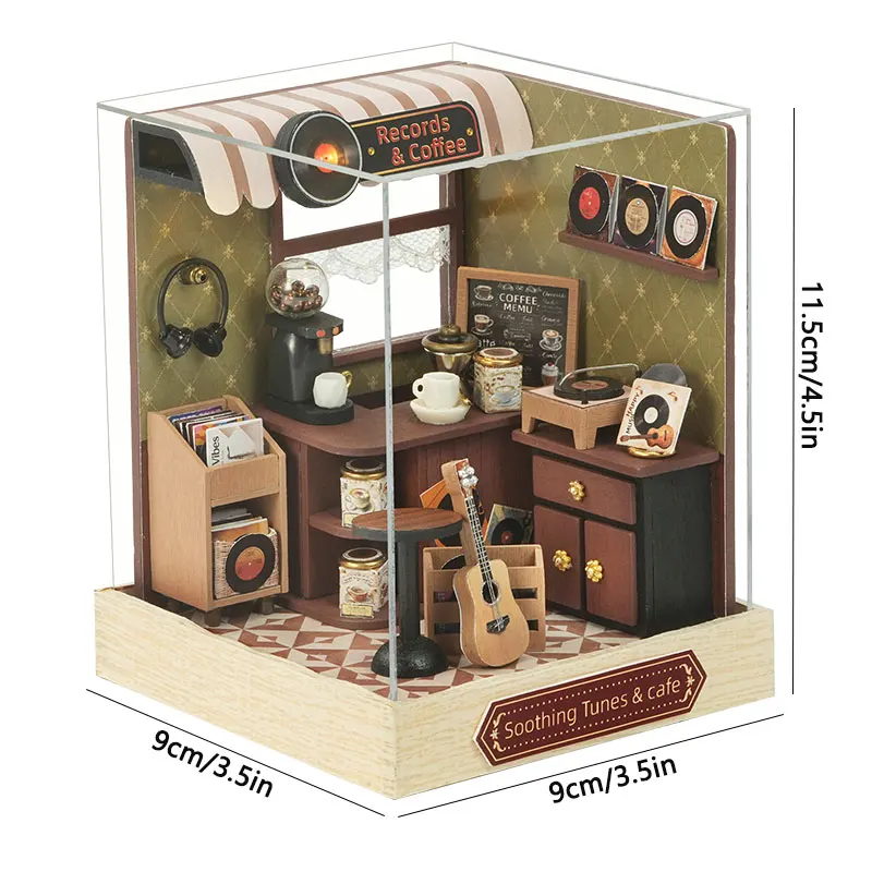 Magical Wooden Dollhouse DIY Miniature Kit with Furniture and Decorative Elements