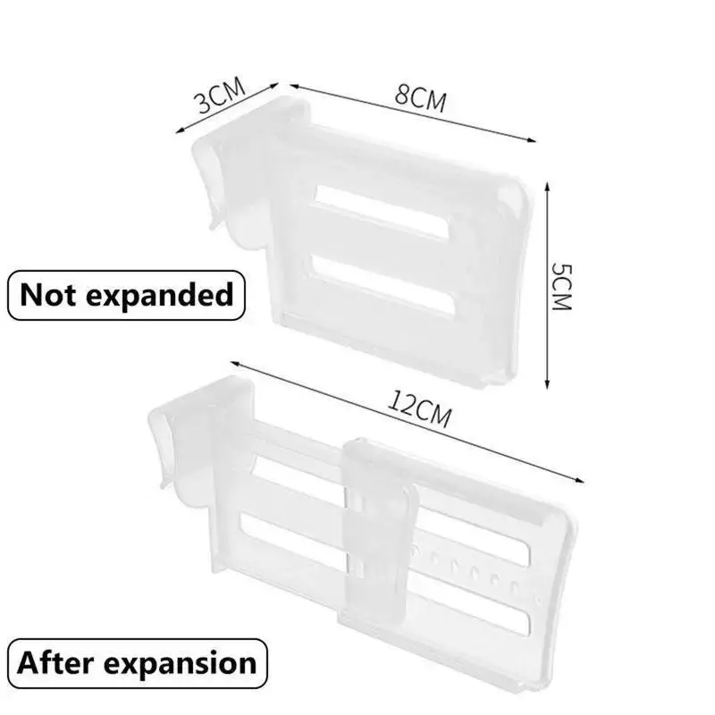 4/8/12Pcs Refrigerator Space Telescopic Partition Side Door Box Separator Organizer Divider Splint Kitchen Classifies Accessory
