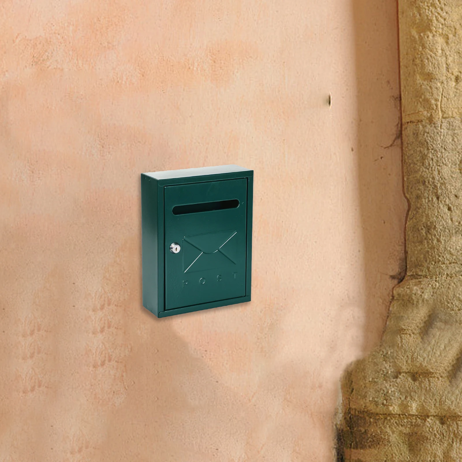 Outdoor Wall Mount Mailbox with 2 Keys with Slot Weatherproof Mailings Easily Install For Household Farmhouse Mail Box Commerci