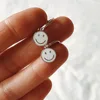 Cute Round Face Drop Earrings For Women Multicolor Enamel Funny Face Hoop Earrings Charm Circle Earrings Jewelry 4