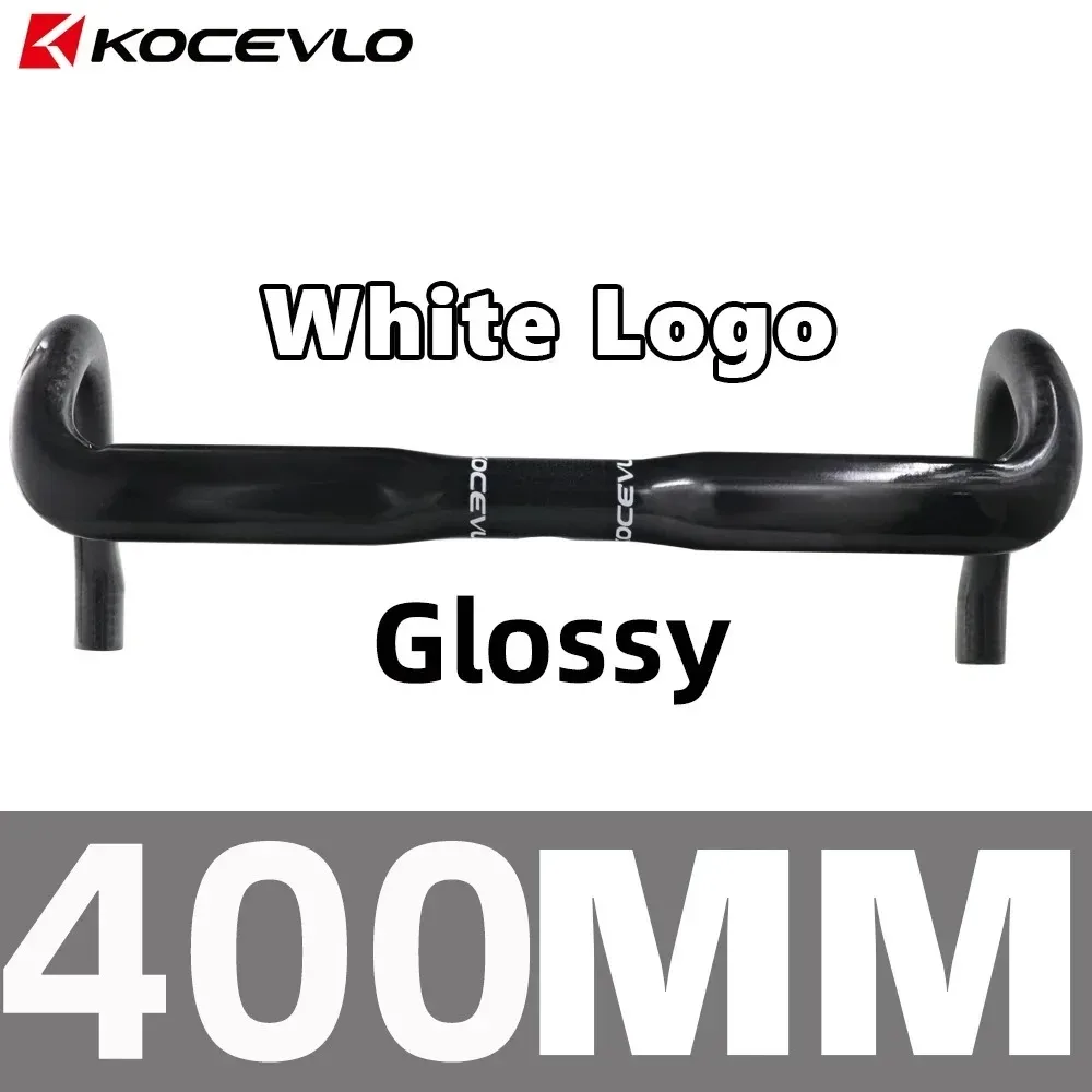 Guidon Aero pour vélo de route 31,8 mm en fibre de carbone Barres de chute de vélo Largeur 400 mm 420 mm 440 mm Cycles compacts Guidon courbé Convient pour VTT BMX