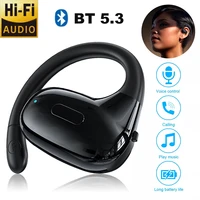 Wireless Headphones Bluetooth 5.3 Mini Business Headset Bone Conduction Handsfree Noise Canceling Driving Sports Earphones 1pc 1