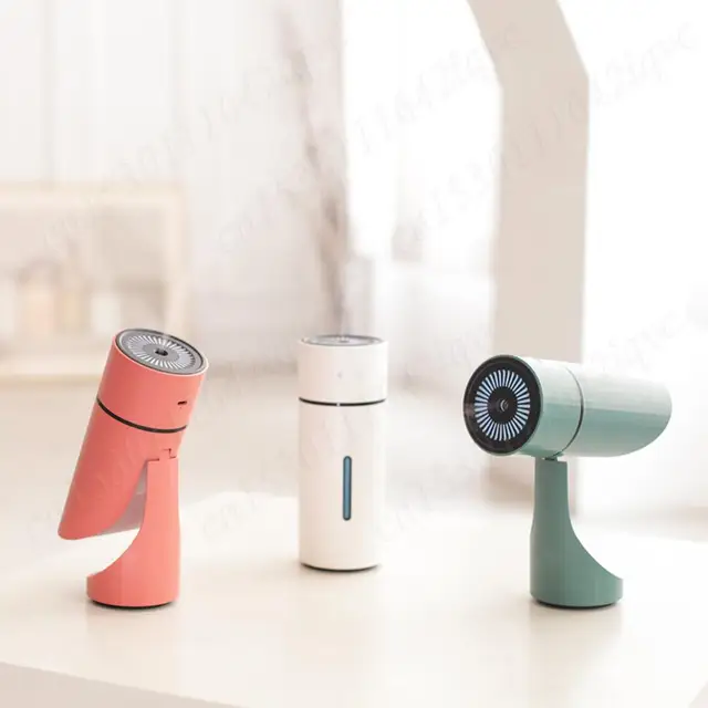 Wireless Air Humidifier Mini Rechargeable Aromatherapy Diffuser with Light Adjustable Angle Silent Desktop Cool Mist Humidifier 4