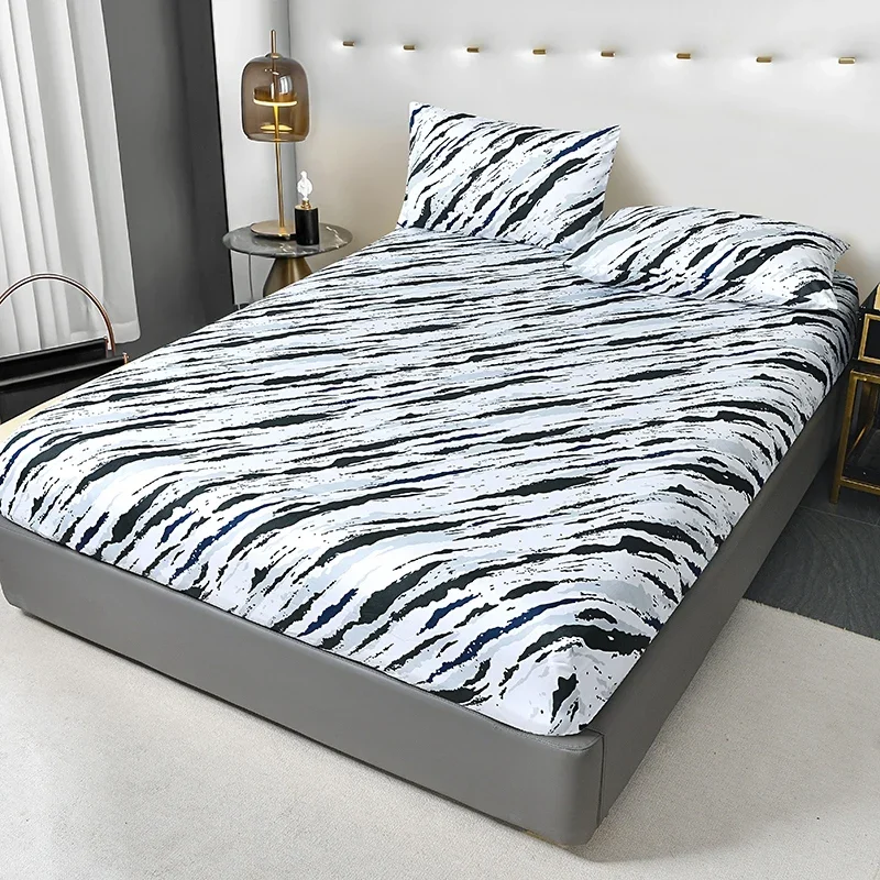 Wild Leopard Print Microfiber Bed Fitted Sheet - Comfort, Hypoallergenic, Twin/Full/Queen/King Size, Add a Bold Statement 3