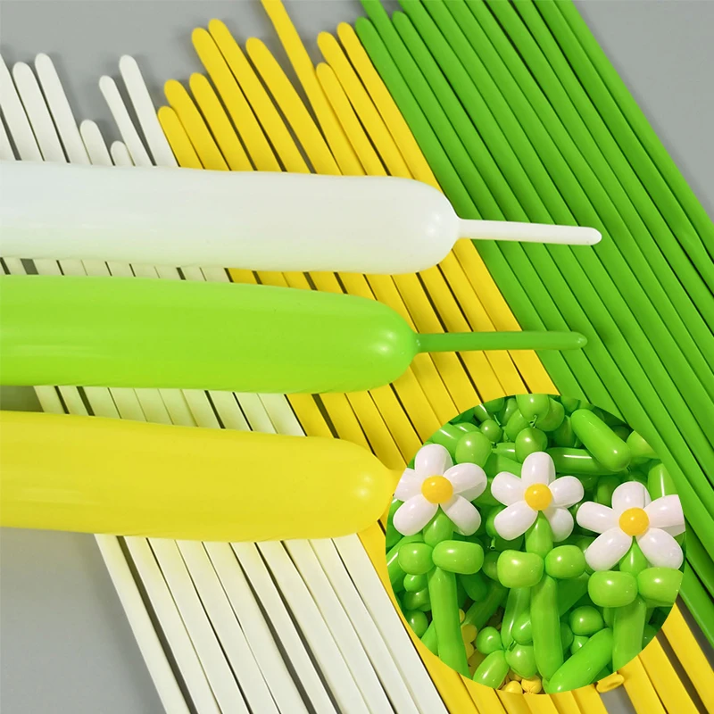 

50Pcs Long Strip Latex Twisting Balloon DIY Daisy Sunflower Modeling Kids Baby Shower Birthday Wedding Party Inflatable Globos