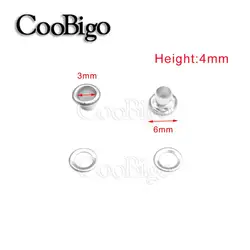 Premium Metal Eyelet Grommet Ring Kit for Sewing & Crafting (100 Sets, Silver) (Dia. 3mm)