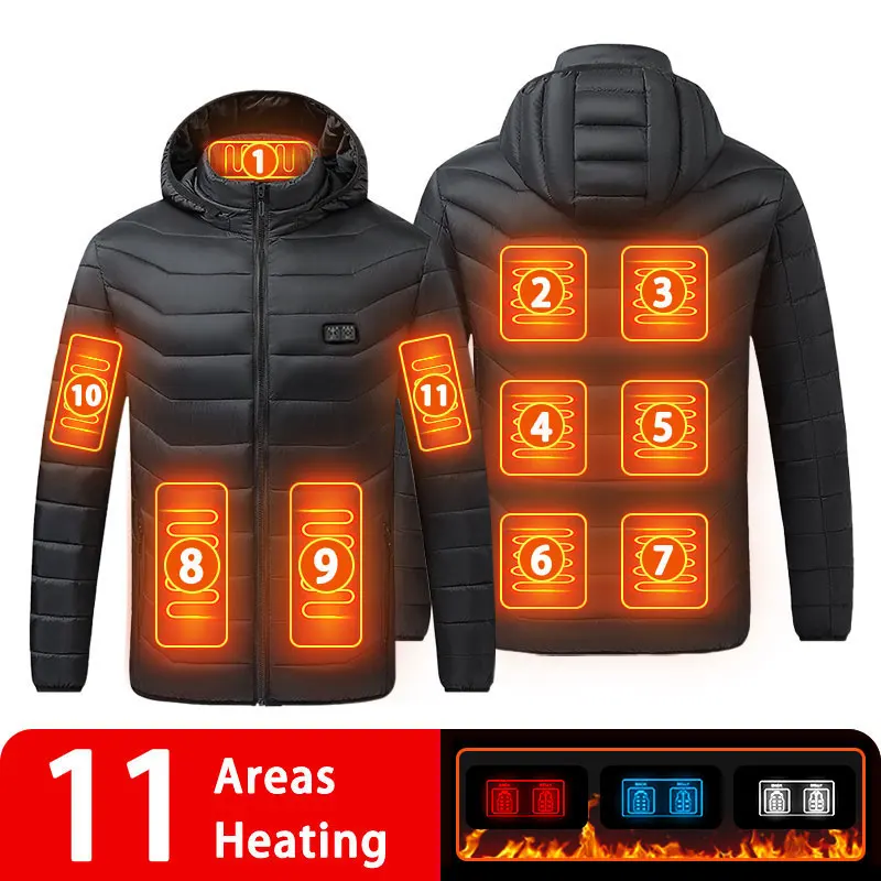 thumbnail image 1 of 9/19 Áreas Chaqueta Calefactable Chaleco Cálido para Mujer USB Chaqueta Calefactora para Hombre Chalecos Calefactables Abrigo Caza Senderismo Camping Otoño Invierno Hombre, 1 of 5