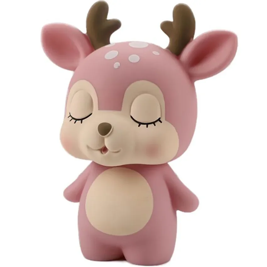 1PC Cartoon Deer Piggy Bank High Capacity Children Money Boxes Drop-resistant Piggy Banks Coin Bank Decoration Ornaments Gifts 6