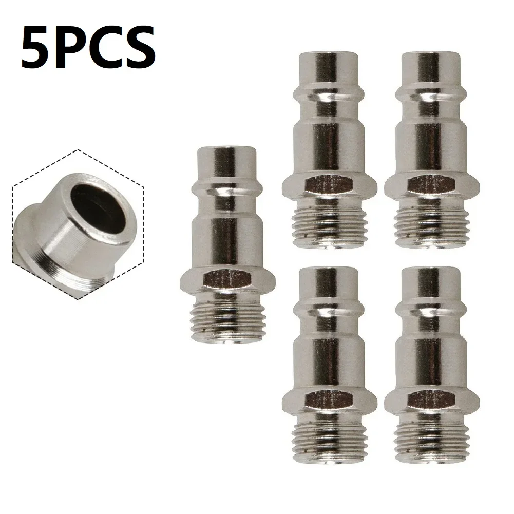 

5Pcs Pneumatic Fitting European Standard EU Euro Type Quick Coupling Connector Coupler For Air CompressorMale Thread BSP Male