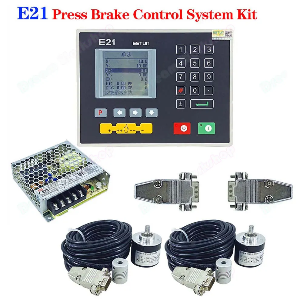 Regolatore Del Freno Della Pressa Idraulica A 2 Assi Estun E21 Sistema Di Controllo Della Piegatrice Controller Della Macchina Piegatubi Due Encoder 7