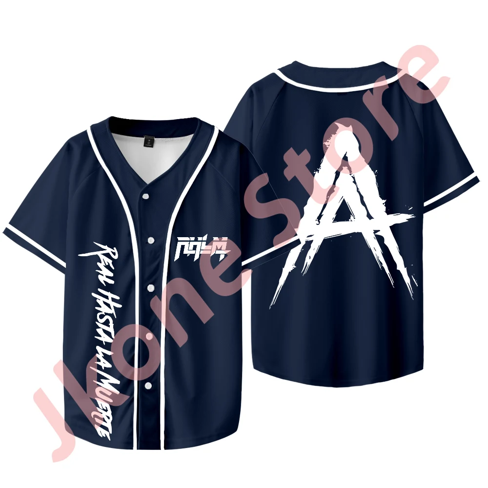 Anuel AA RHLM Baseball Jacket Real Hasta la Muerte Merch Jersey Summer Women Men Fashion Casual Short Sleeve Tee 2