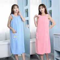 GoodTop Wearable Bathrobe Woman Shower Female Soft Fashion Comfortable Bath Towel For Lady Home Textiles Bath and Sauna Towels 2