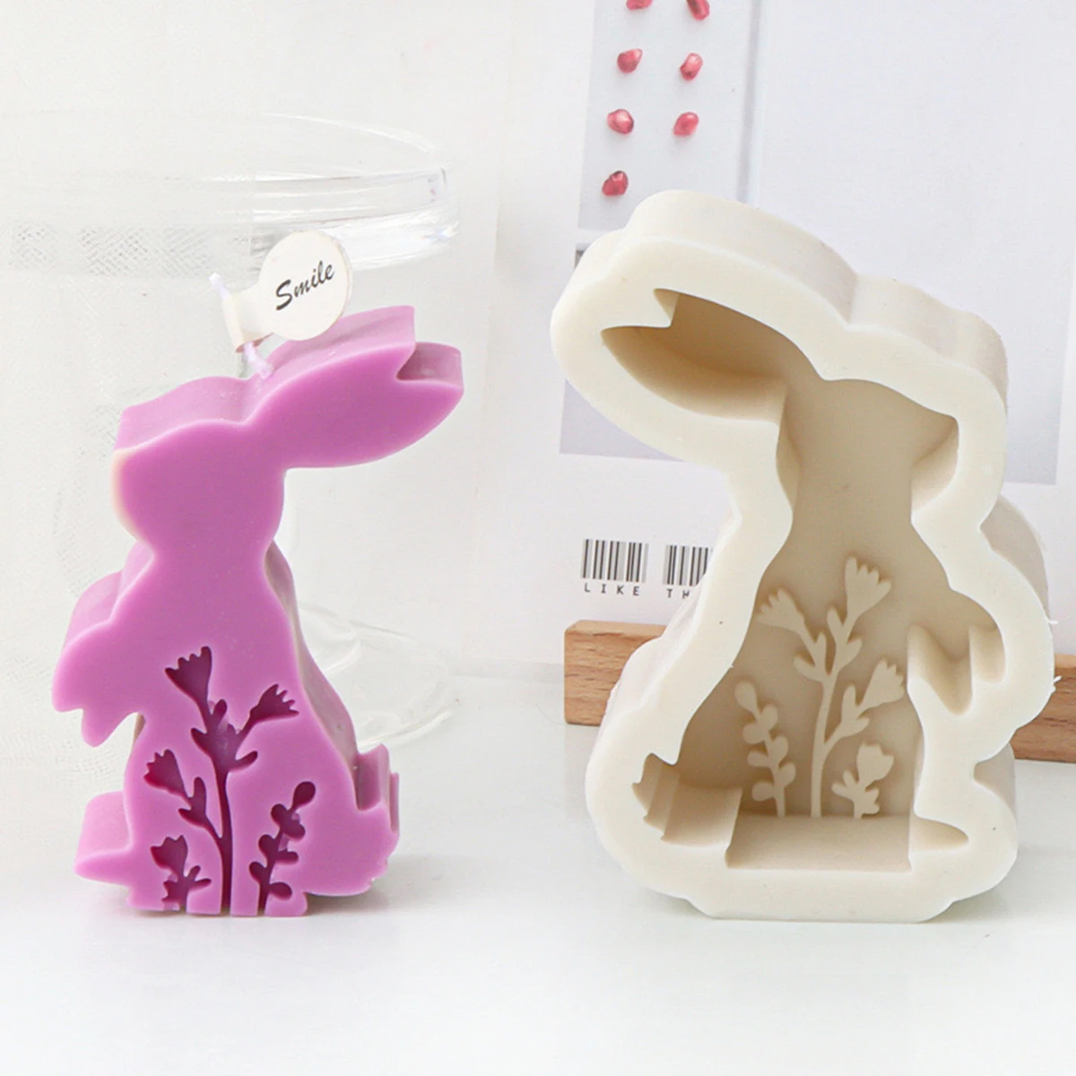 Stampo In Silicone Per Pasqua | Forma Coniglio E Fiori | Per Torte, Cioccolato E Saponi - 3