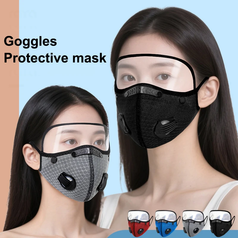 【YY28】Fahrrad-Gesichtsmaske mit Filter, Schutzbrille, Staubmaske, Sport, waschbar, wiederverwendbare Gesichtsmaske für Männer, Bandana, Aktivkohlefilter – Detail 11