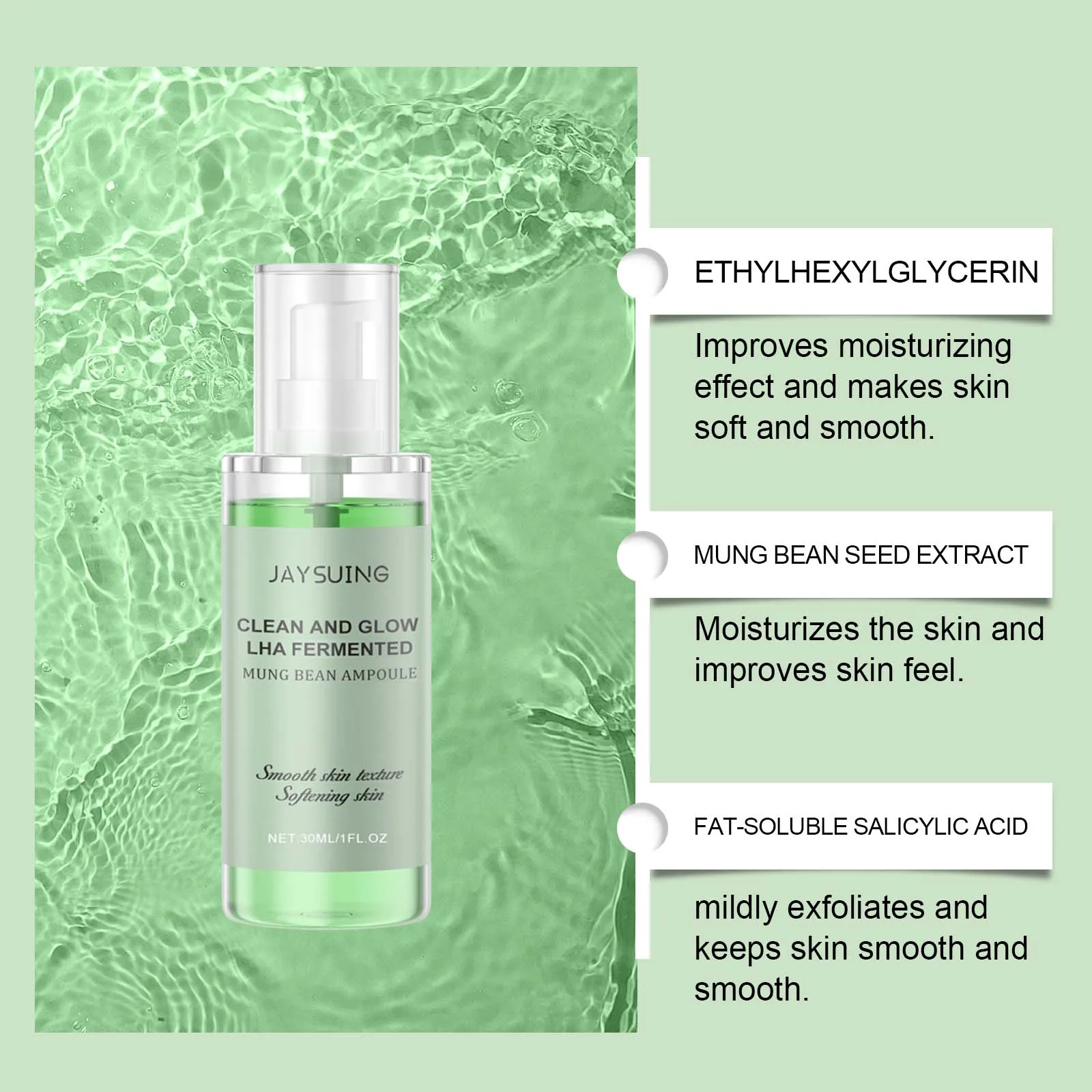 Soothing Face Essence for Sensitive Skin Mung Bean Soothing Dryness Moisturizing Repairing Smooth Soft Natural Serum Facial Care 3