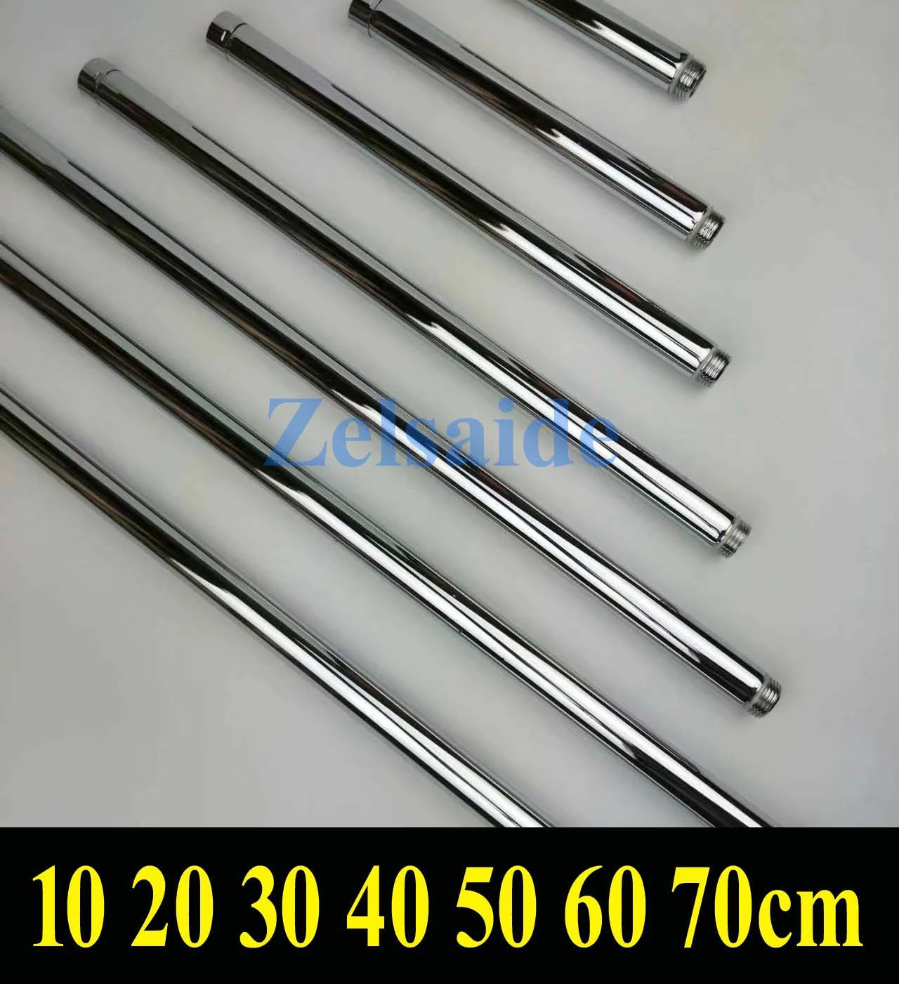 20/30/40/50/60/70cm Lengthen 1/2" 3/4" Shower Extension Rod Tube Bar