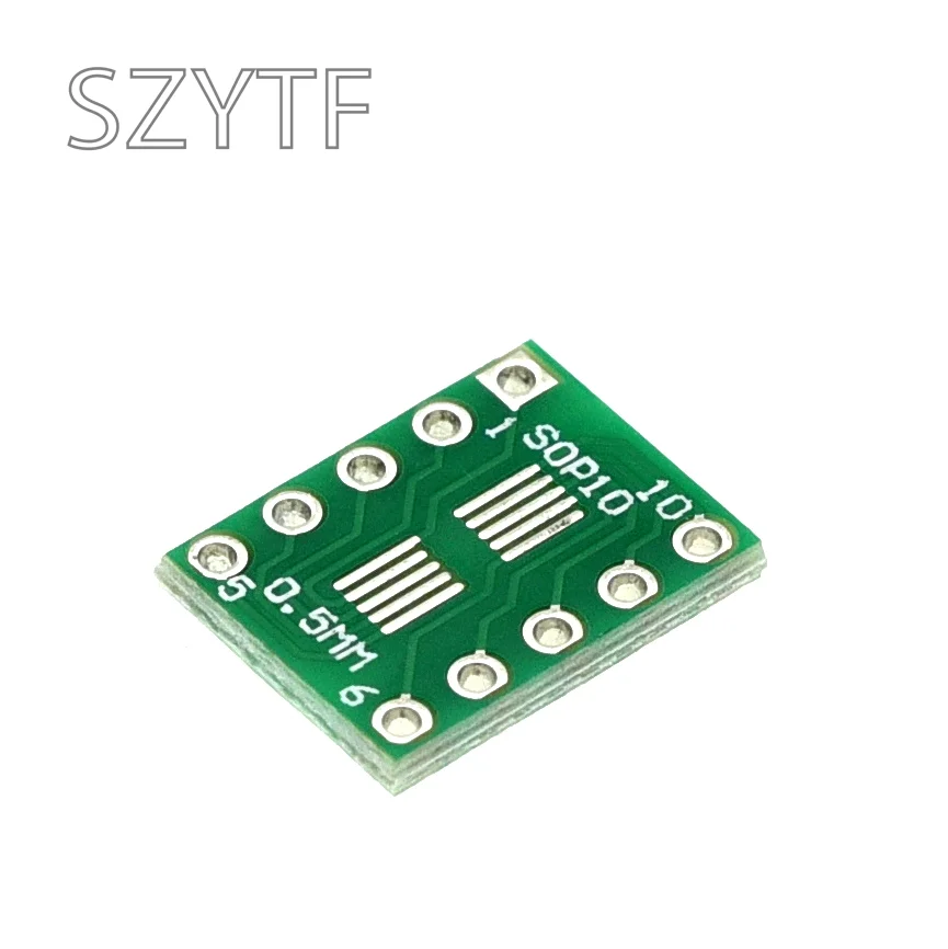 Adapter plate SOT23 MSOP10 UMAX turn DIP10 0.5mm / 0.95mm 20pcs/bag